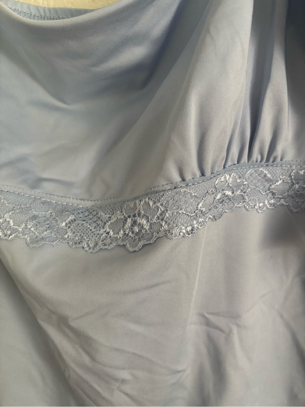 Light Blue size L Lace-Trim Cami Top - Picture 5 of 9